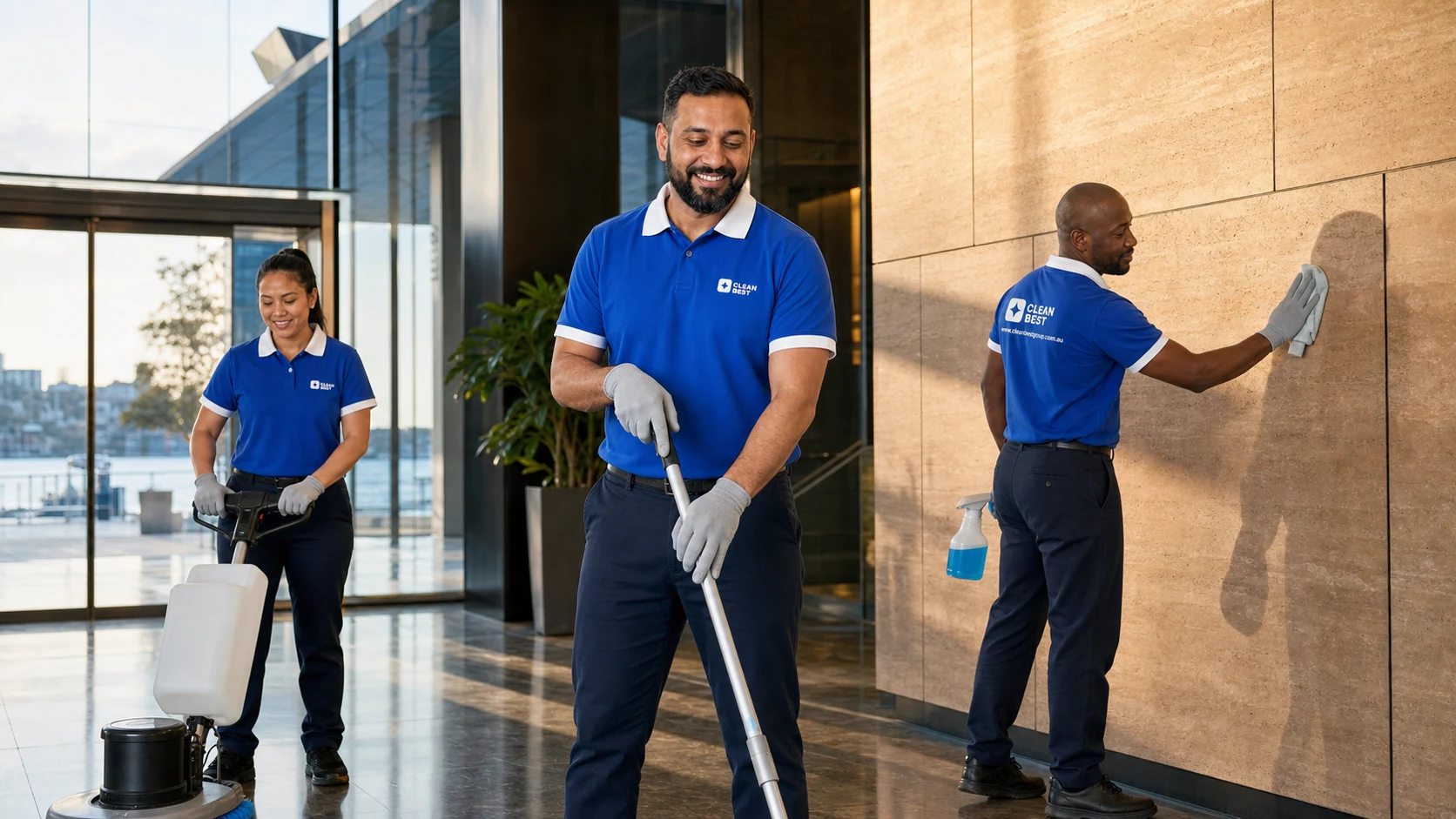 Clean Best cleaner completing a facility cleaning plan in Blacktown NSW 2148